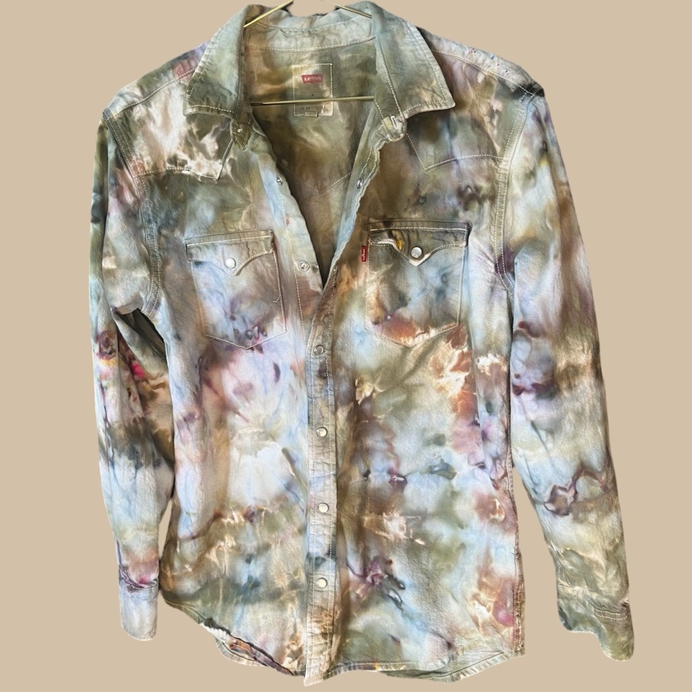 Tie Dyed Levi’s Denim Western Shirt
